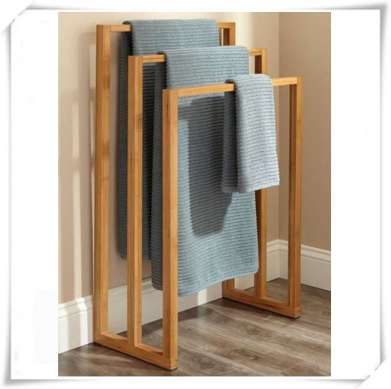 Hotel Style Bathroom Bamboo Towel Rack