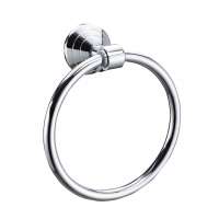 Bathroom Zinc Wall Mounted towel Holder Chrome Brushed Towel Ring