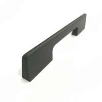 high quality square aluminum profile bathroom vanity and furniture accessories cabinet drawer matt black color handle pull