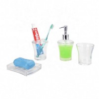 Home Decoration 4 Piece Cheap Price Plastic Bathroom Hardware Set